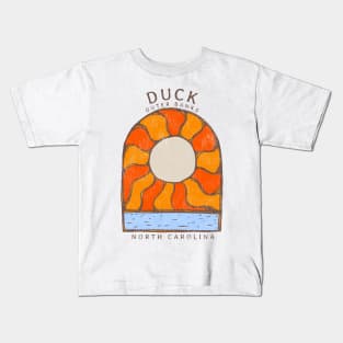 Duck, NC Summertime Vacationing Burning Sun Kids T-Shirt